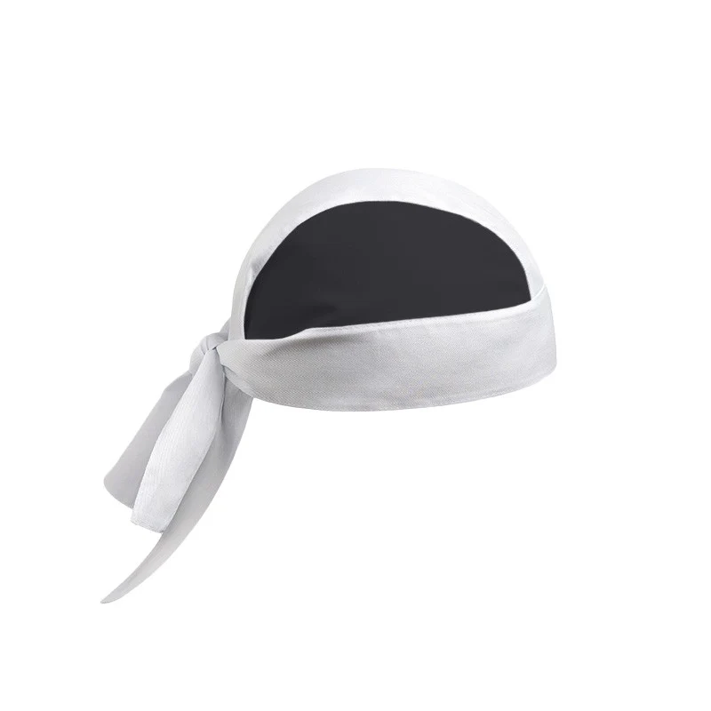 Bandana de Cuisine Bicolore Blanc et Noir - MANELLI