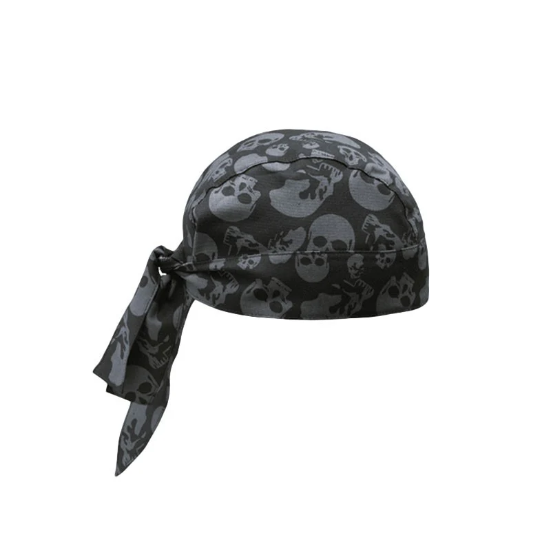 Bandana de Cuisine Gris et Noir Skulls - EGOCHEF