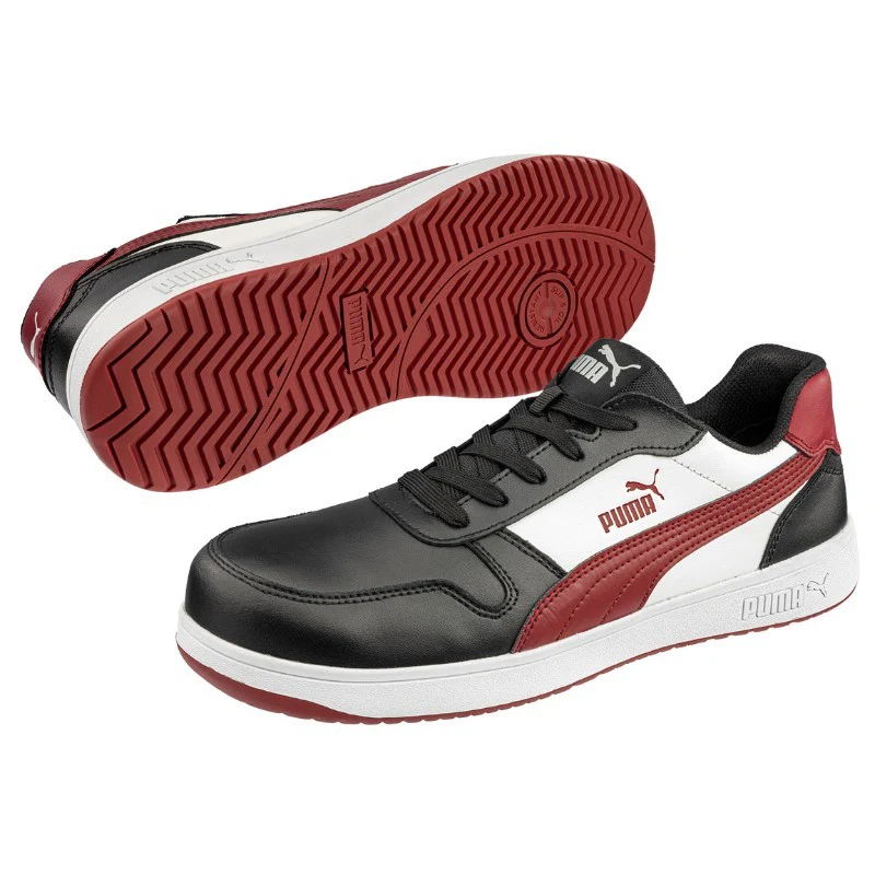 Basket de Sécurité Mixte Frontcourt Basse Noir Blanc Rouge S3 - PUMA - Image 3
