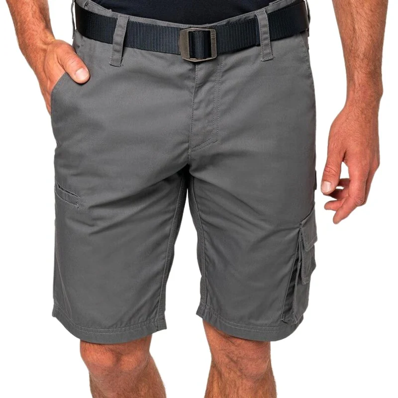 Bermuda de Travail Homme Multipoches Gris - TOPTEX