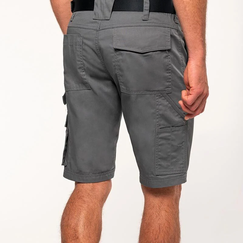 Bermuda de Travail Homme Multipoches Gris - TOPTEX - Image 8