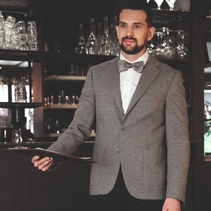 Blazer de Service Homme Carles Gris Chiné - ROBUR - Image 2