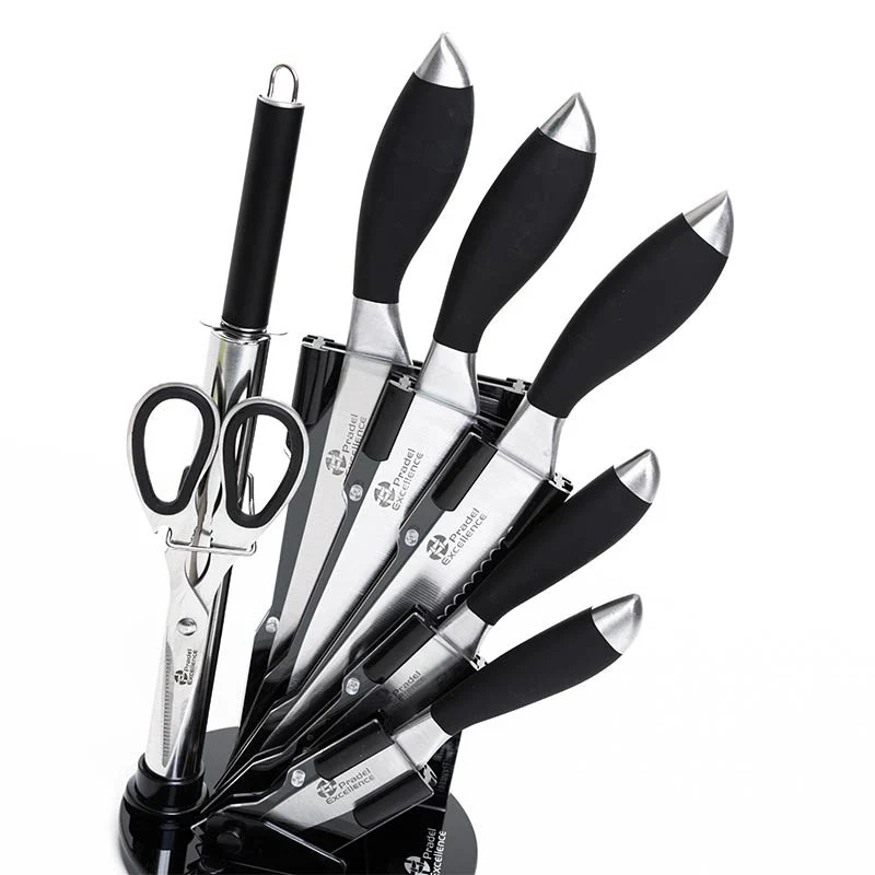 Bloc de 7 Accessoires avec 5 Couteaux 1 Fusil et 1 Ciseau - PRADEL