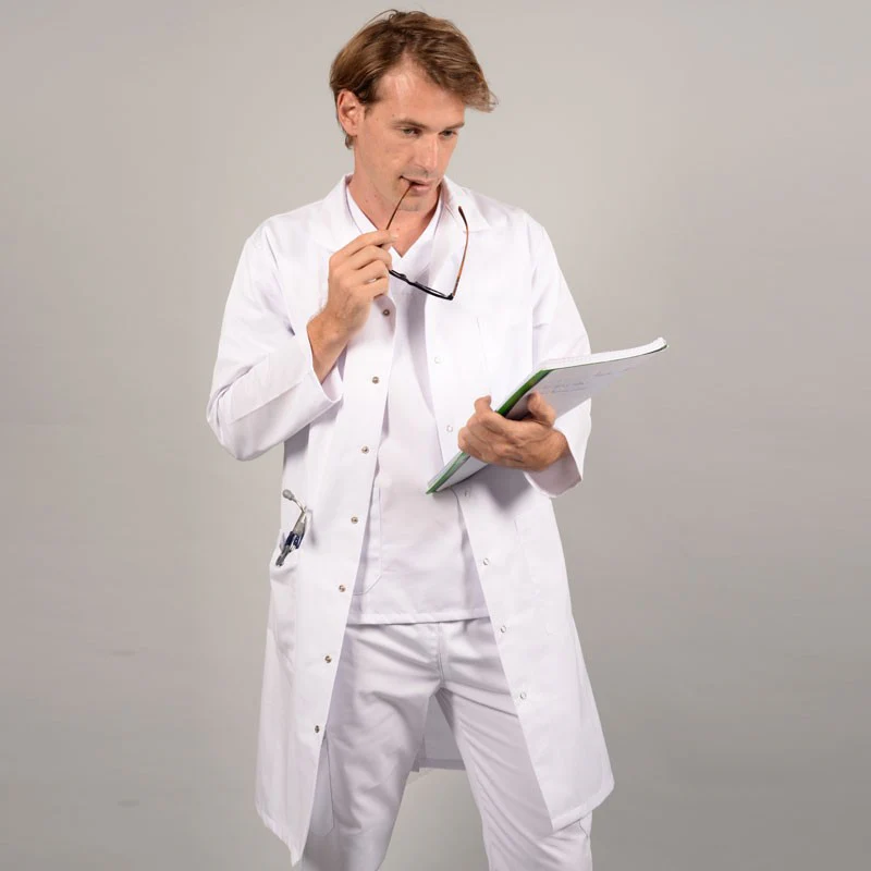 Blouse Blanche Médicale Longue Lavable à 75° - MANELLI - Image 5
