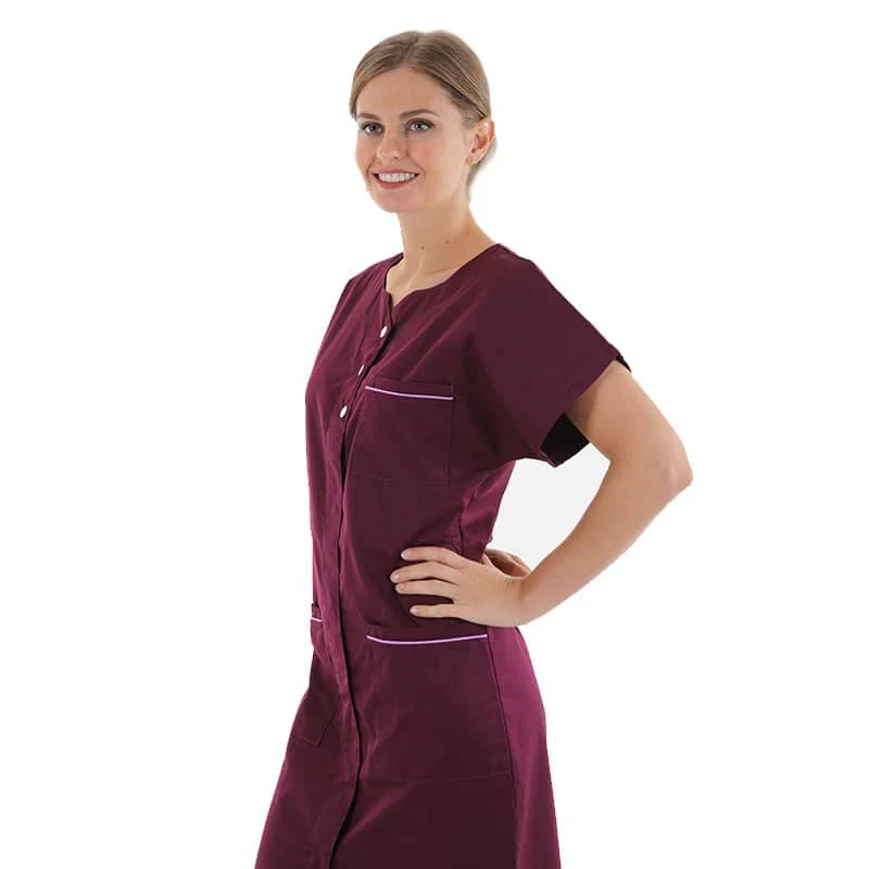 Blouse de Travail Femme Prune Modèle Valia - MANELLI