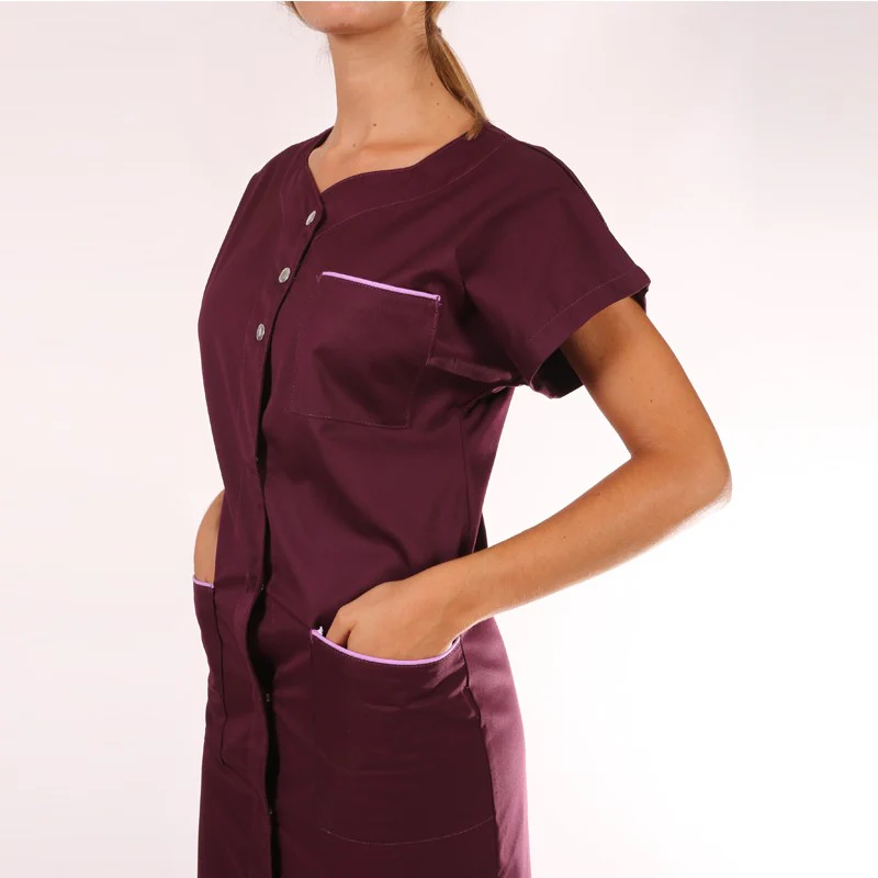 Blouse de Travail Femme Prune Modèle Valia - MANELLI - Image 5