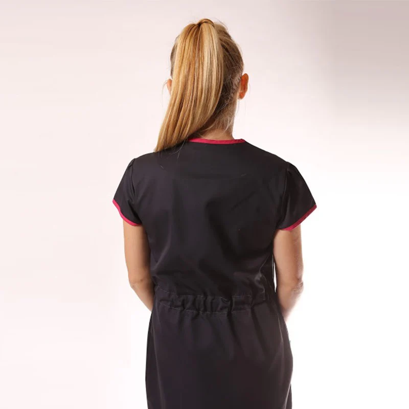 Blouse de Travail Femme Fuchsia et Noire - LAFONT SANTÉ - Image 3