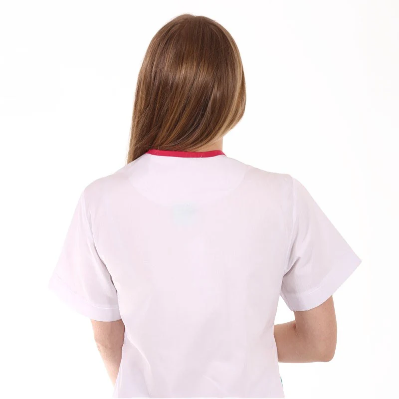 Blouse Esthéticienne Femme Blanc et Rose Modèle Lilee - LAFONT SANTÉ - Image 3