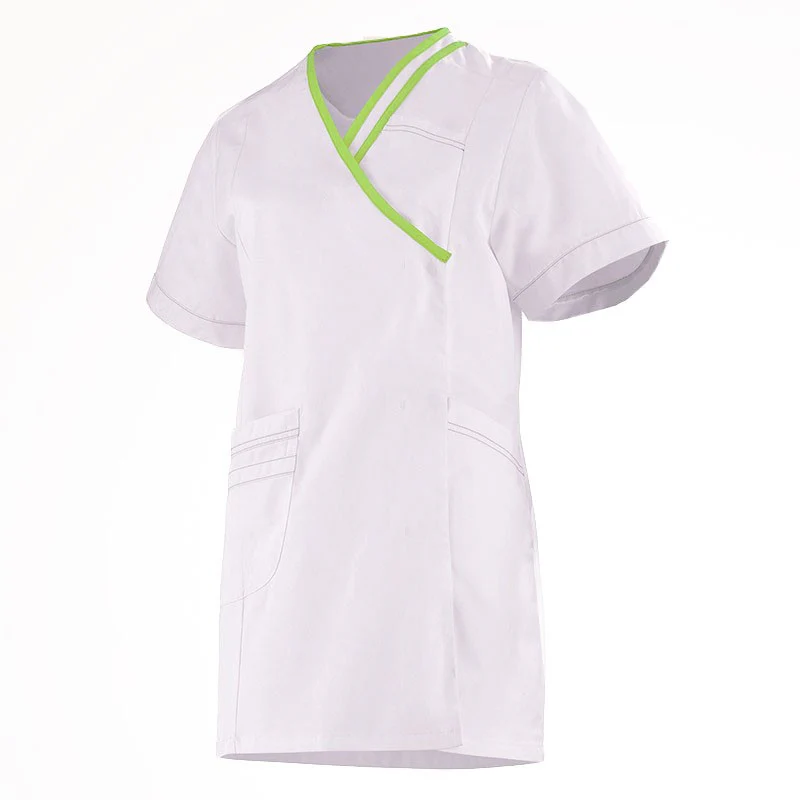 Blouse Esthéticienne Femme Blanc et Rose Modèle Lilee - LAFONT SANTÉ - Image 6