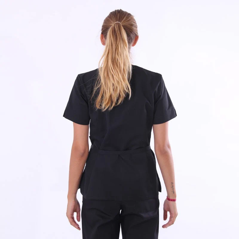 Blouse Esthéticienne Cache-Cœur Blanche ECO/LYOCELL - MANELLI - Image 4