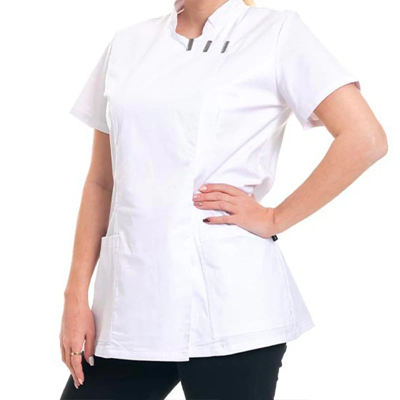 Blouse Esthéticienne Femme Modèle Eva Blanc - OURY - Image 2