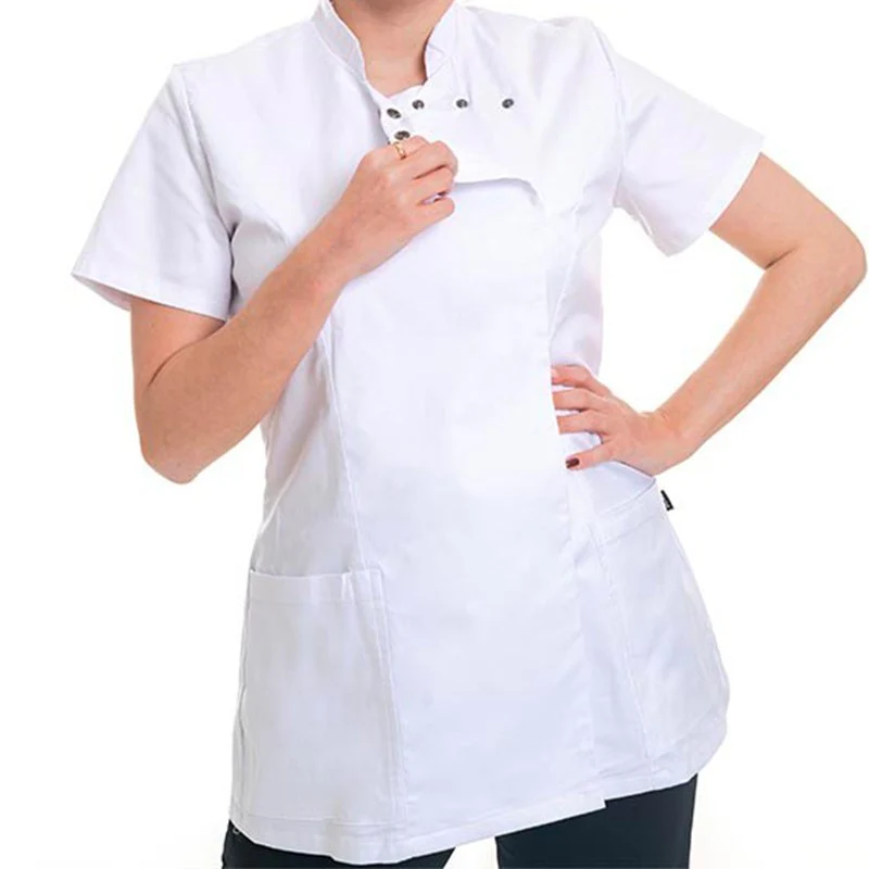 Blouse Esthéticienne Femme Modèle Eva Blanc - OURY - Image 3