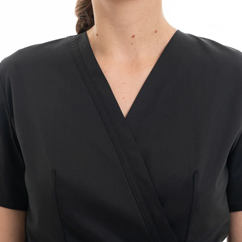 Blouse Esthéticienne Femme Lorraine Noire Made in France - MANELLI - Image 8