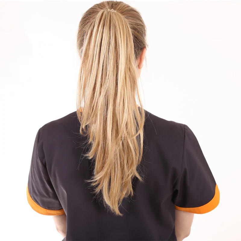 Blouse Médicale Femme Gris Charcoal et Orange Manches Courtes Modèle Lilee - LAFONT SANTÉ - Image 7