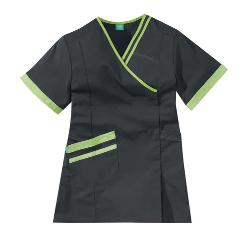 Blouse Médicale Manches Courtes Femme Lilee Gris Charcoal et Rose - LAFONT SANTÉ - Image 12