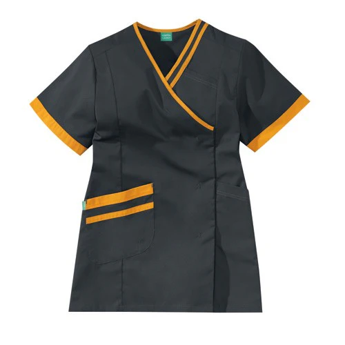 Blouse Médicale Manches Courtes Femme Lilee Gris Charcoal et Rose - LAFONT SANTÉ - Image 14
