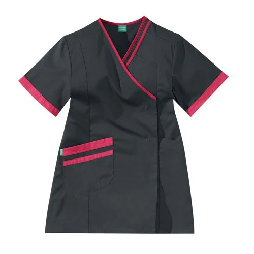 Blouse Médicale Manches Courtes Femme Lilee Gris Charcoal et Rose - LAFONT SANTÉ - Image 15