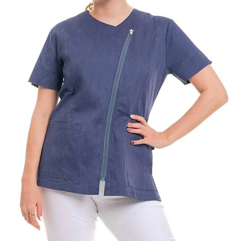 Blouse Esthéticienne Femme Vert Pétrole Modèle Ambre - OURY - Image 5