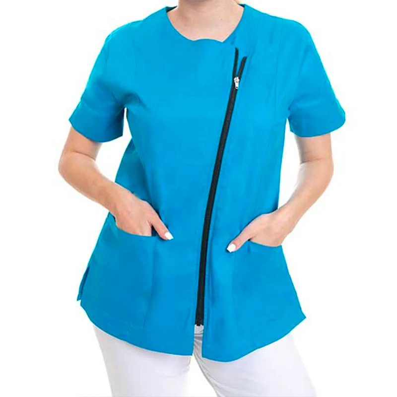 Blouse Esthéticienne Femme Vert Pétrole Modèle Ambre - OURY - Image 8