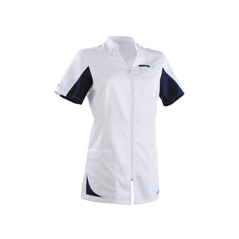 Blouse Médicale Femme Blanc et Rose - LAFONT SANTÉ - Image 4