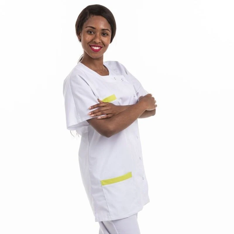 Blouse Médicale Femme Manches Courtes Asymétrique - MANELLI - Image 3