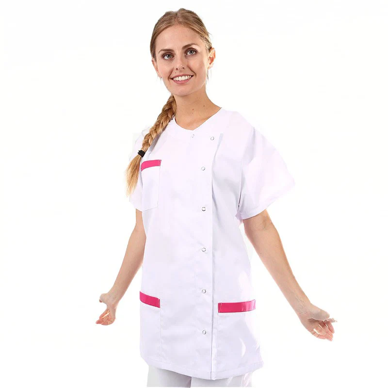 Blouse Médicale Femme Manches Courtes Asymétrique - MANELLI - Image 5