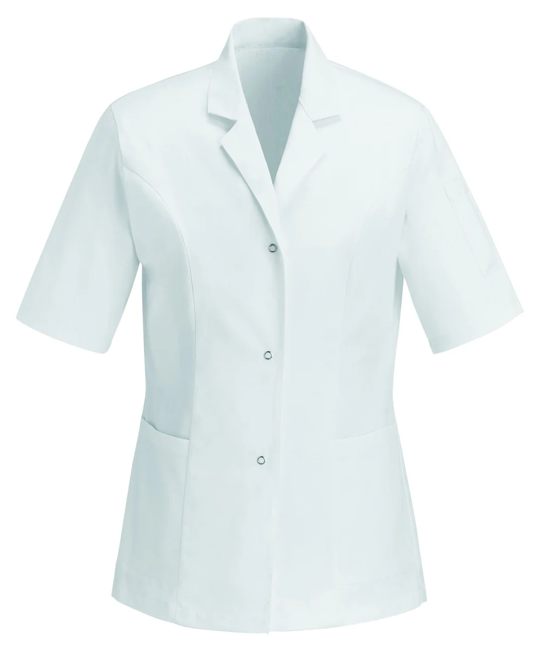 Blouse Médicale Blanche 100% Coton Manches Courtes - EGOCHEF