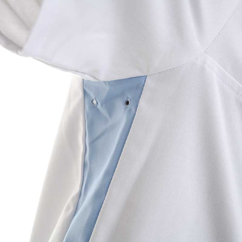 Blouse Médicale Unisexe Manches Courtes Blanc et Bleu Ciel - MANELLI - Image 4