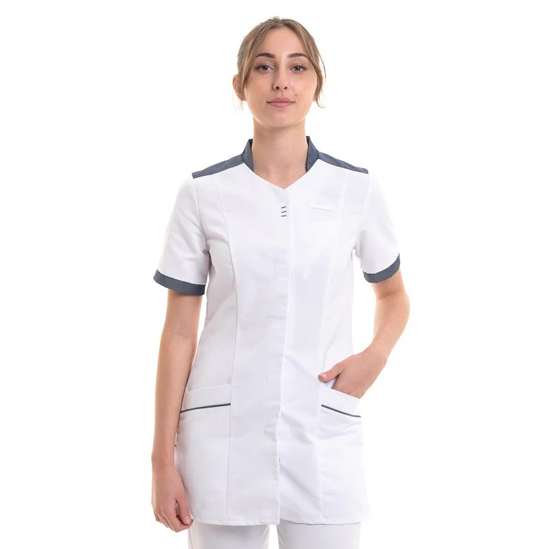Blouse Médicale Blanche Maguy Lavable à 75° - ROBUR