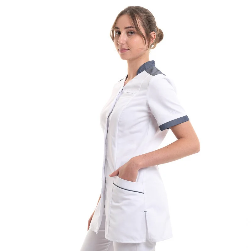 Blouse Médicale Blanche Maguy Lavable à 75° - ROBUR - Image 2