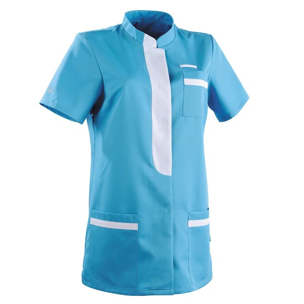 Blouse Médicale Femme Manches Courtes Bleu Ciel - LAFONT SANTÉ