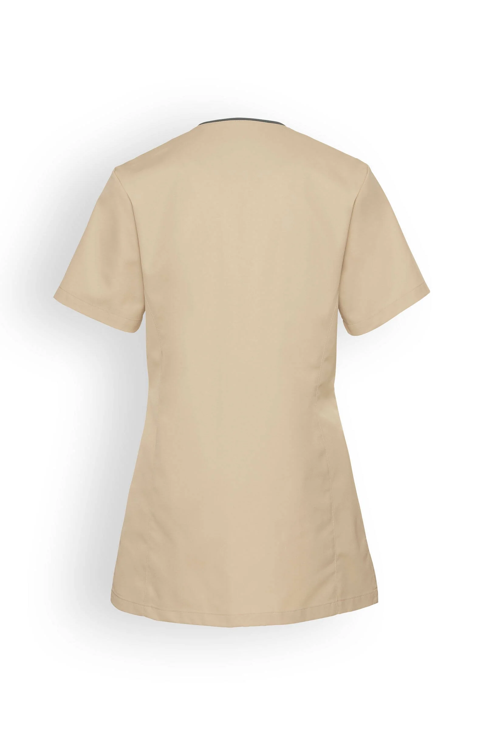 Blouse Médicale et Esthétique Femme Beige Liseré Gris - CLINIC DRESS - Image 2