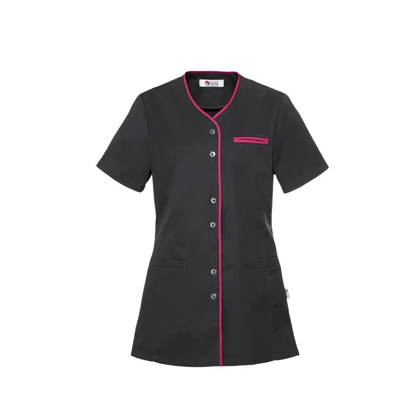 Blouse Médicale et Esthétique Femme Beige Liseré Gris - CLINIC DRESS - Image 6