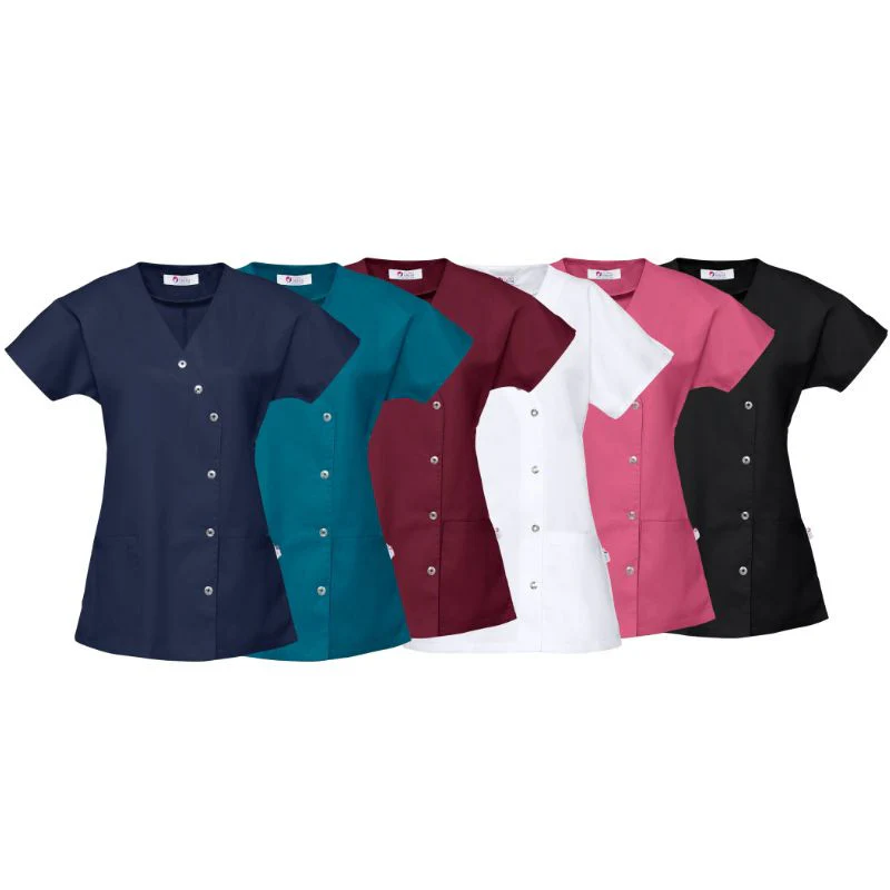 Blouse Médicale Femme Manches Courtes Beauté – CLINIC DRESS
