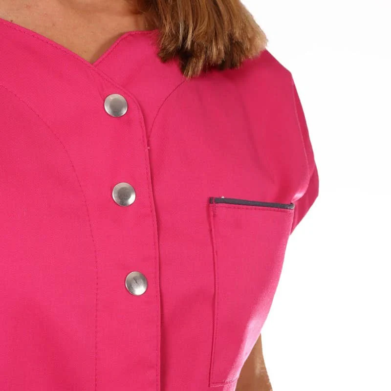 Blouse de Travail Femme Valia Rose Lavable à 60° - MANELLI - Image 4