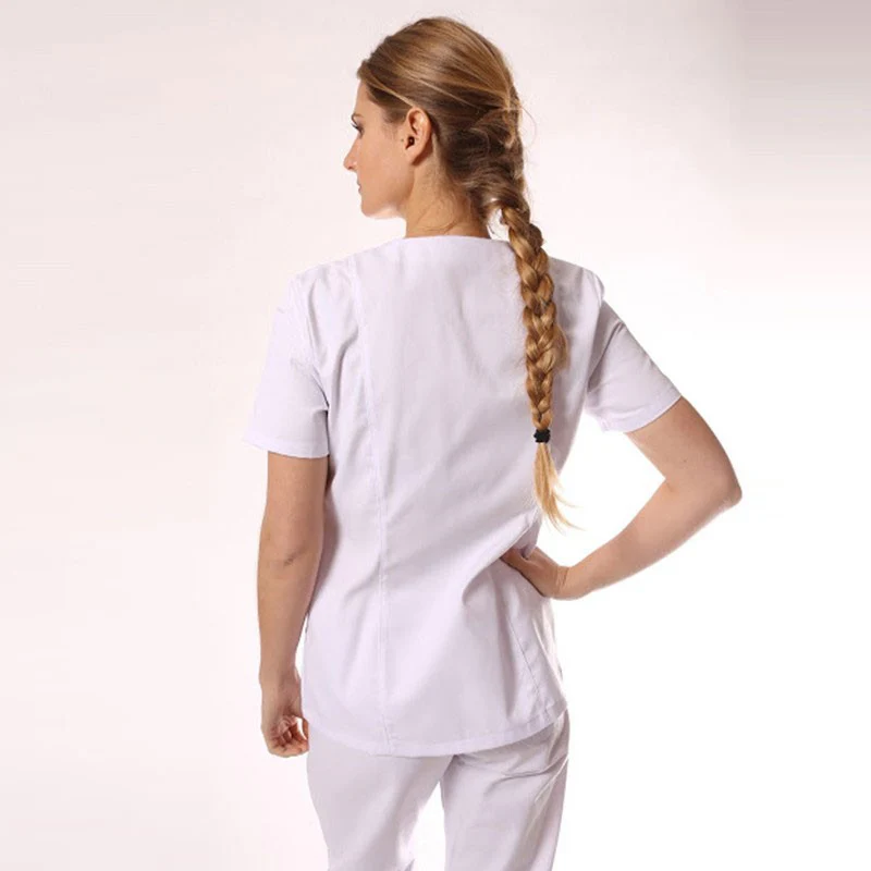 Blouse Médicale Femme Manches Courtes Fermeture Eclair Colorée - MANELLI - Image 10