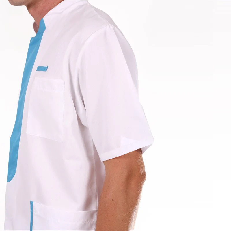Blouse Médicale Homme Lee Blanc et Bleu Ciel - LAFONT SANTÉ - Image 3