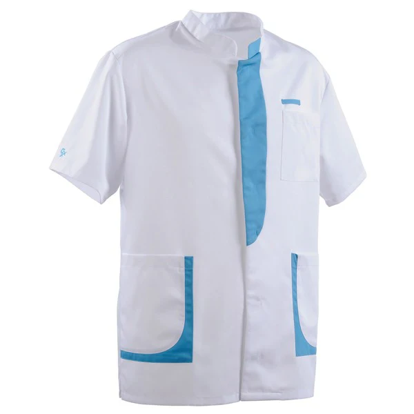 Blouse Médicale Homme Lee Blanc et Bleu Ciel - LAFONT SANTÉ - Image 4