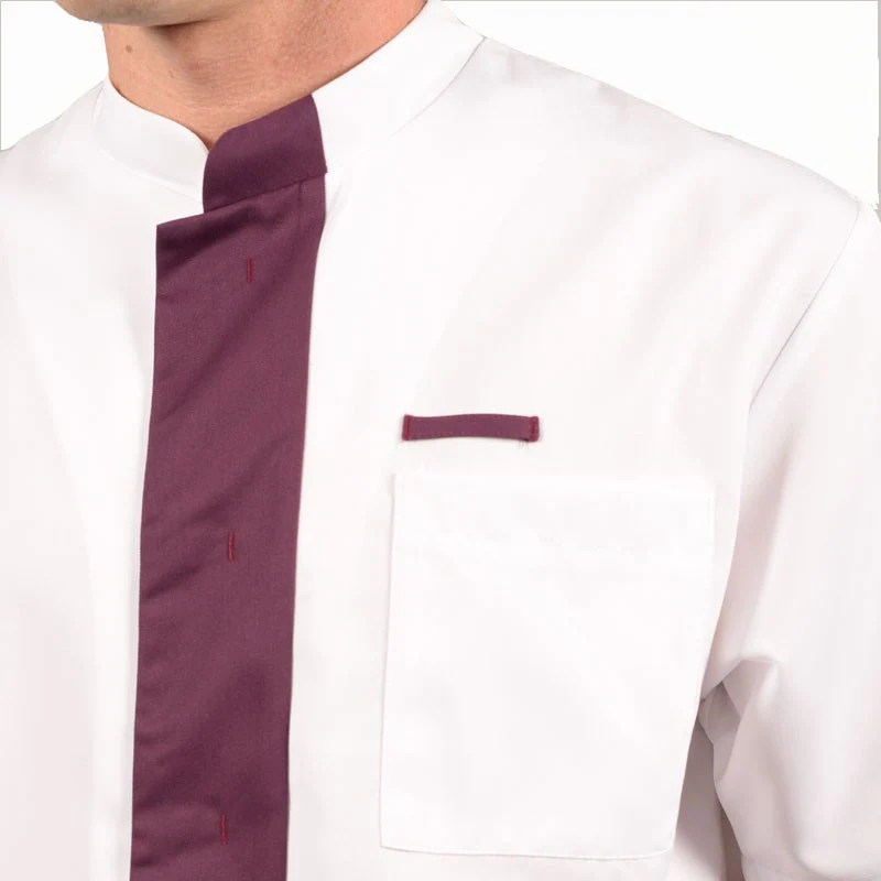 Blouse Médicale Homme Blanc et Prune - LAFONT SANTÉ - Image 4