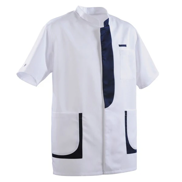 Blouse Médicale Homme Blanc et Bleu Marine - LAFONT SANTÉ - Image 5