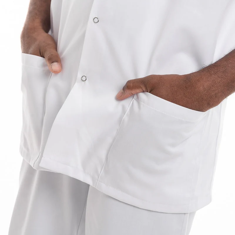 Blouse Médicale Homme Verdon Blanche Made in France - MANELLI - Image 4