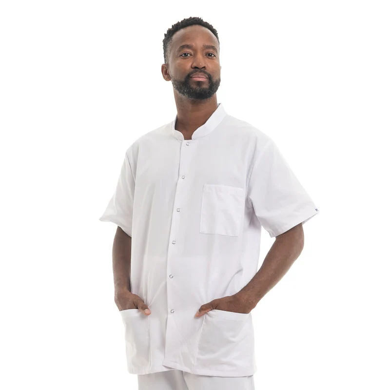Blouse Médicale Homme Verdon Blanche Made in France - MANELLI - Image 6