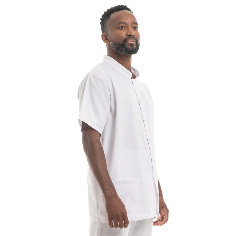 Blouse Médicale Homme Verdon Blanche Made in France - MANELLI - Image 7