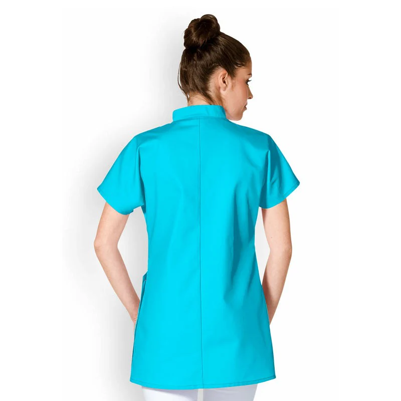Blouse Médicale Femme Manches Courtes Turquoise - CLINIC DRESS - Image 2
