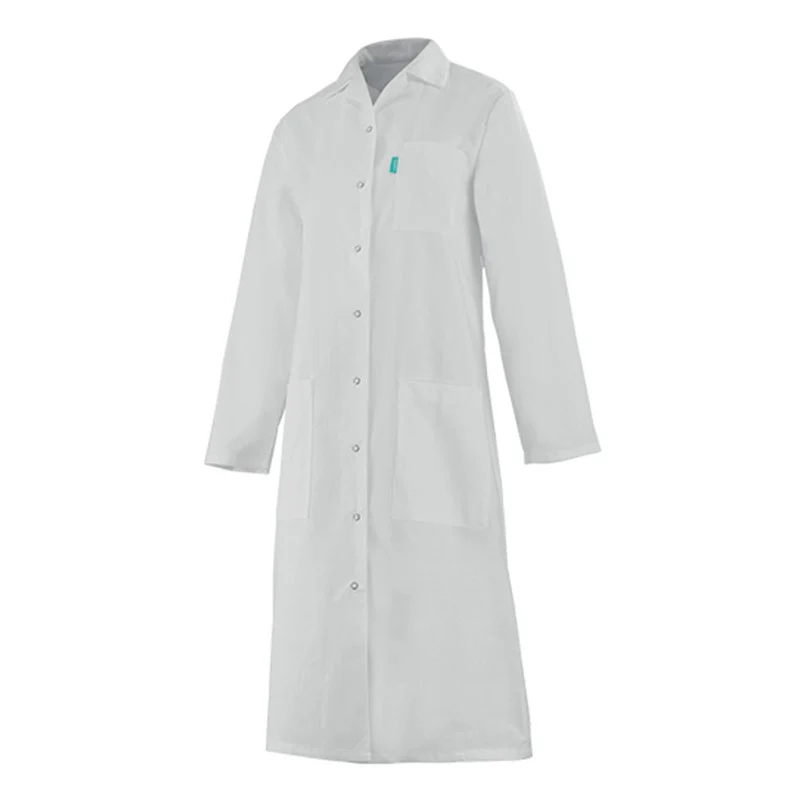 Blouse Médicale Longue Femme Blanche Modèle Alix 100% Coton - LAFONT SANTE