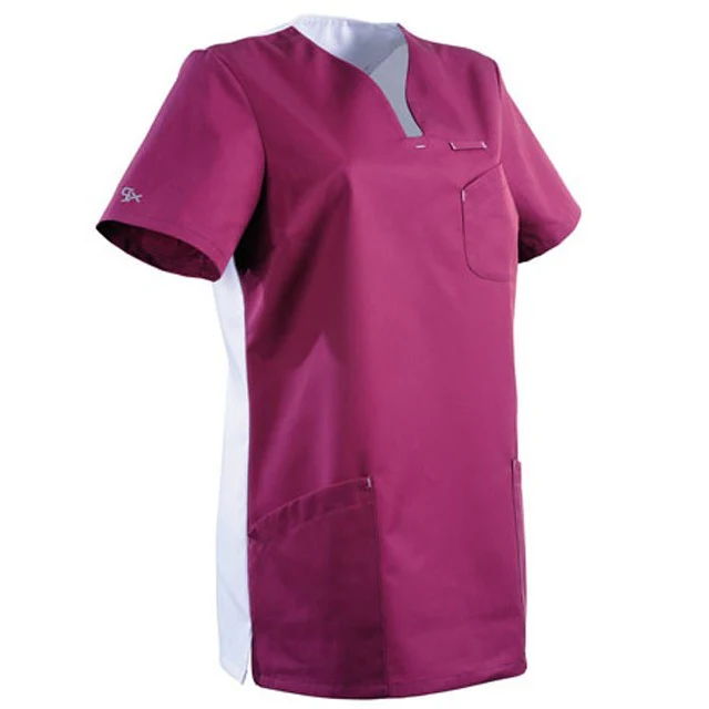 Tunique Médicale Femme Manches Courtes Mat Anis et Blanc - LAFONT SANTE - Image 2