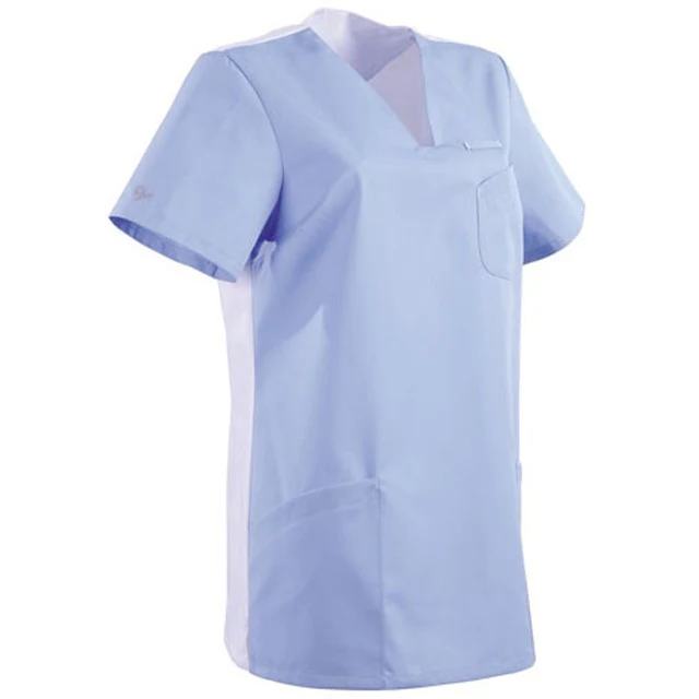 Tunique Médicale Femme Manches Courtes Mat Anis et Blanc - LAFONT SANTE - Image 4