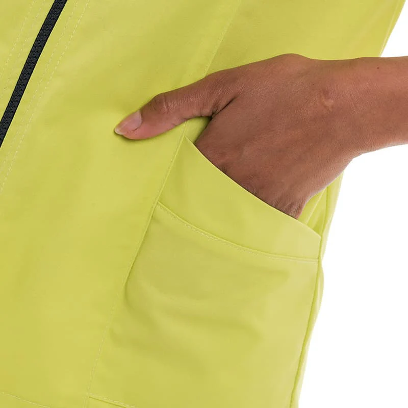 Blouse Médicale Femme Vert Manches Courtes Fermeture Gris - MANELLI - Image 6