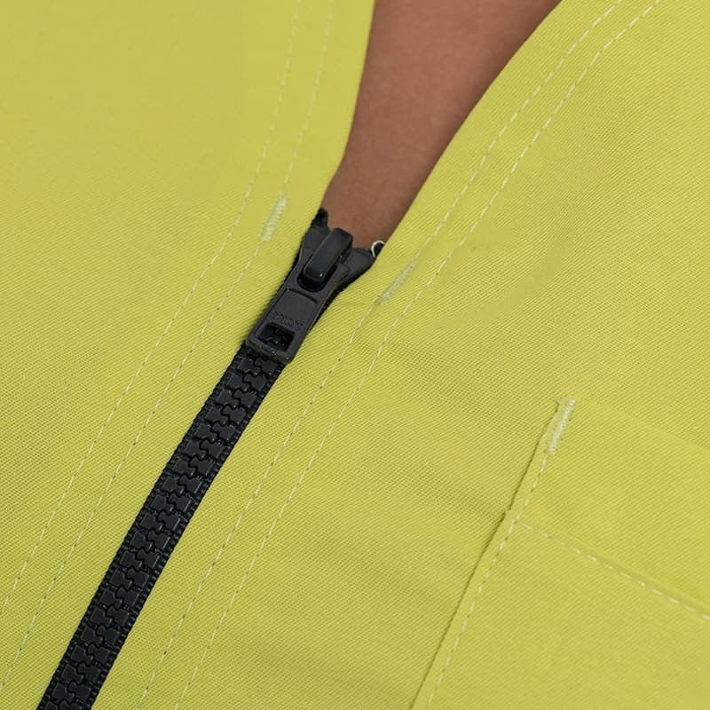 Blouse Médicale Femme Vert Manches Courtes Fermeture Gris - MANELLI - Image 7