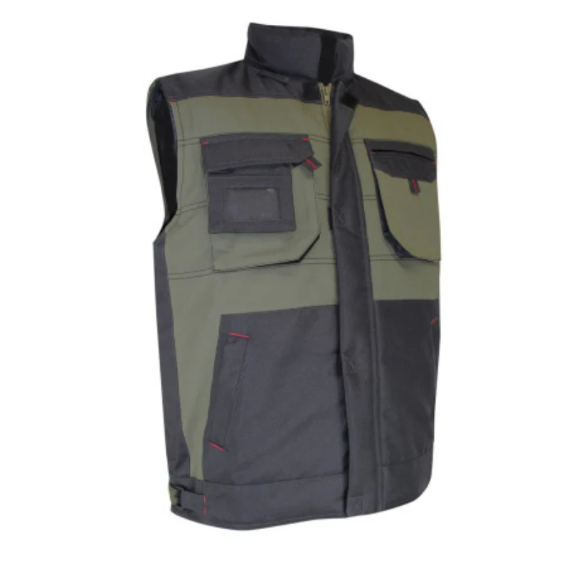 Bodywarmer Peintre Sans Manches Renforcé Mèche Bleu - LMA - Image 4